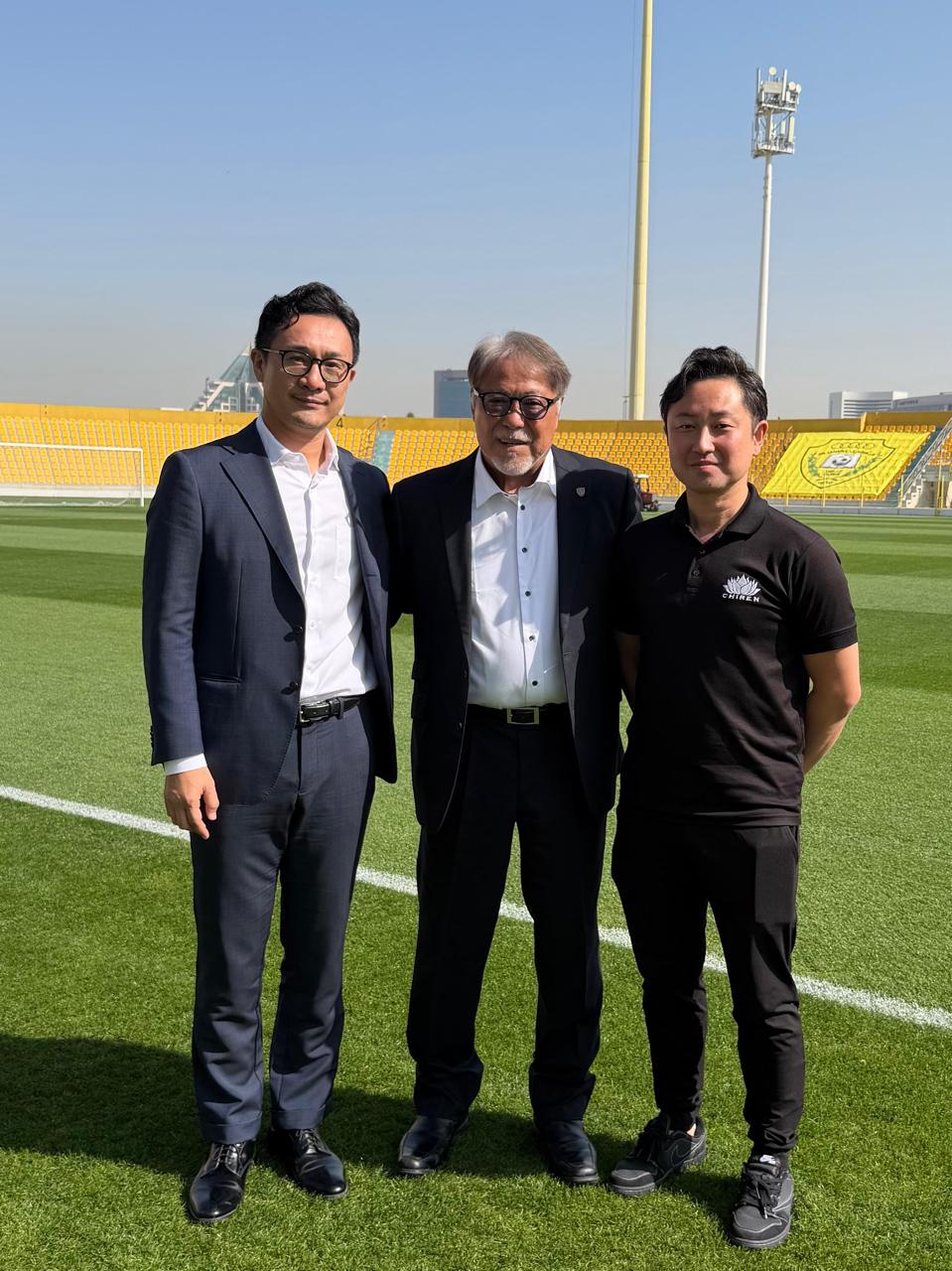 スタジアムにて